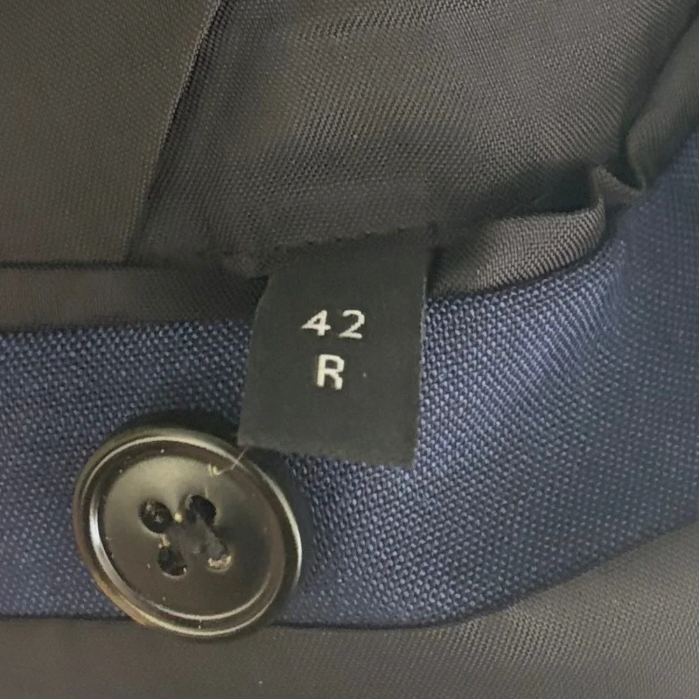 Theory Chambers New Tailor 2 Suit Mens 42R Blue Wool Stretch 2-Piece Luxury